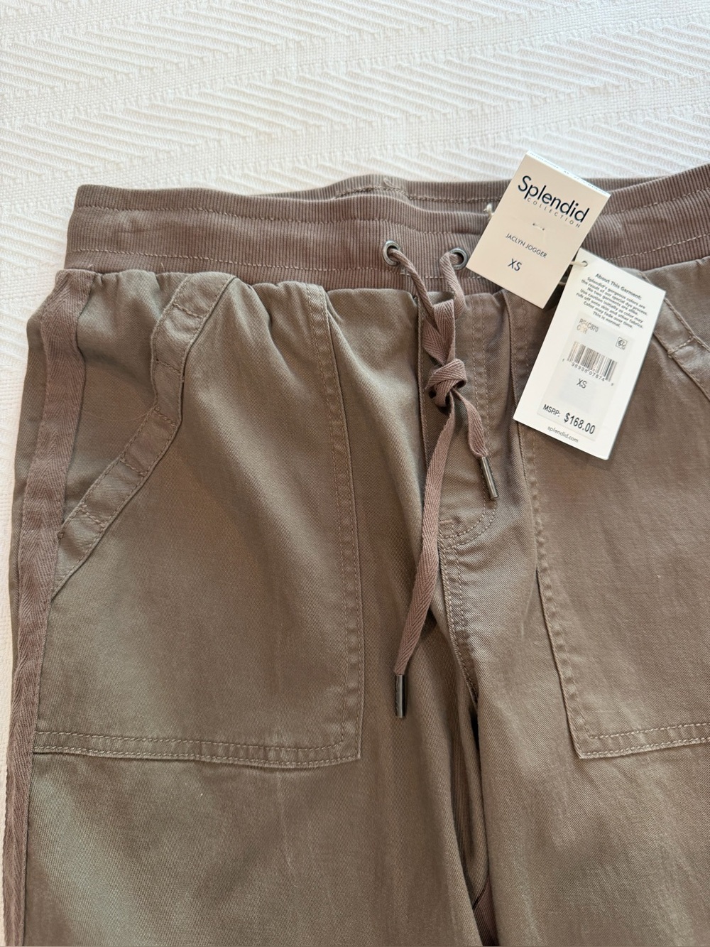 Splendid Jaclyn Cargo Jogger Pants Twill Stretch Cedar Brown XS